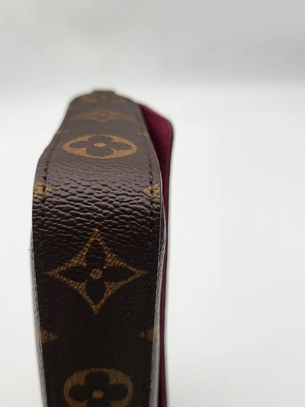 LOUIS VUITTON Monogram Pochette Felicie Chain Wallet Fuchsia, Authentic w/COA.